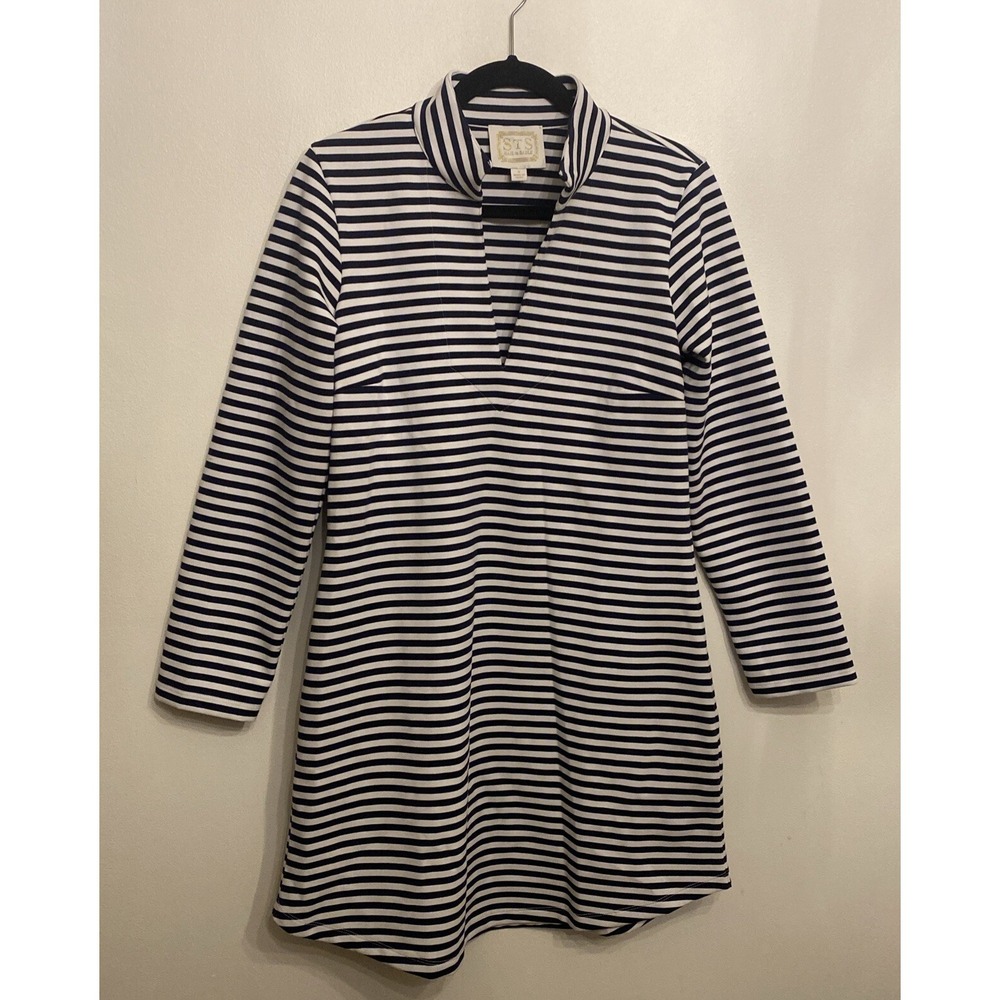 Sail To Sable Classic Tunic Navy Stripe Size Small EUC